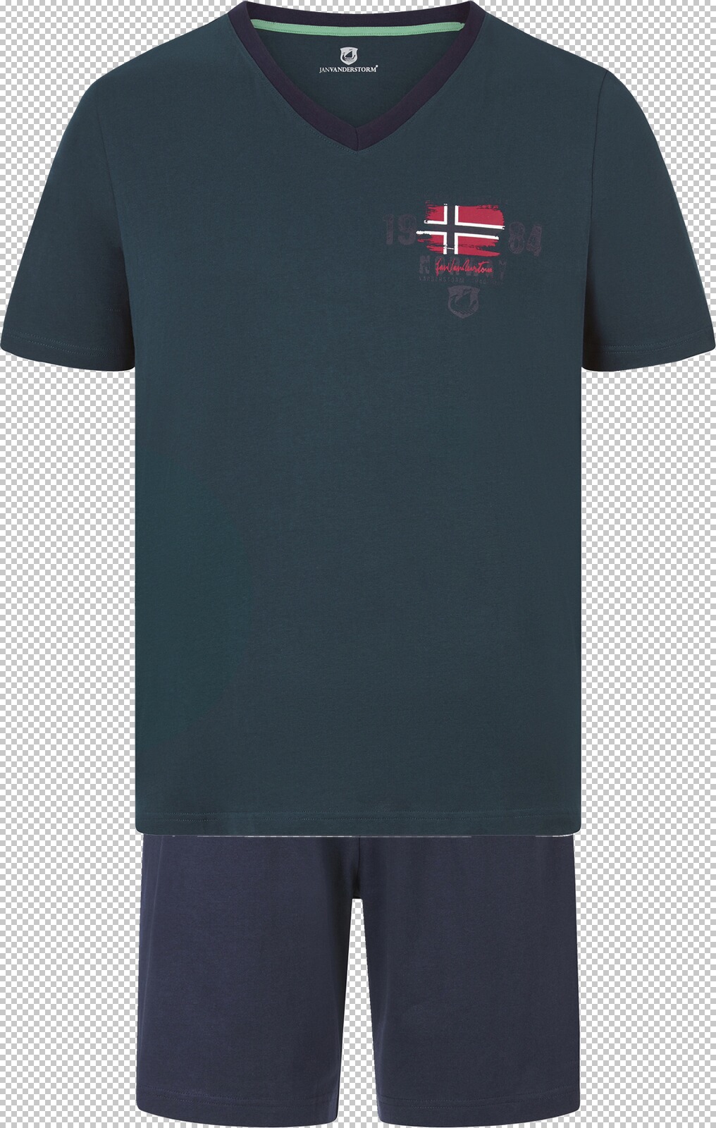 Jan Vanderstorm Kurzer Schlafanzug EDIN dunkelblau