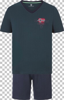 Jan Vanderstorm slaapshirt UNNI met all over print blauw Jan Vanderstorm slaapshirt UNNI met all over print blauw
