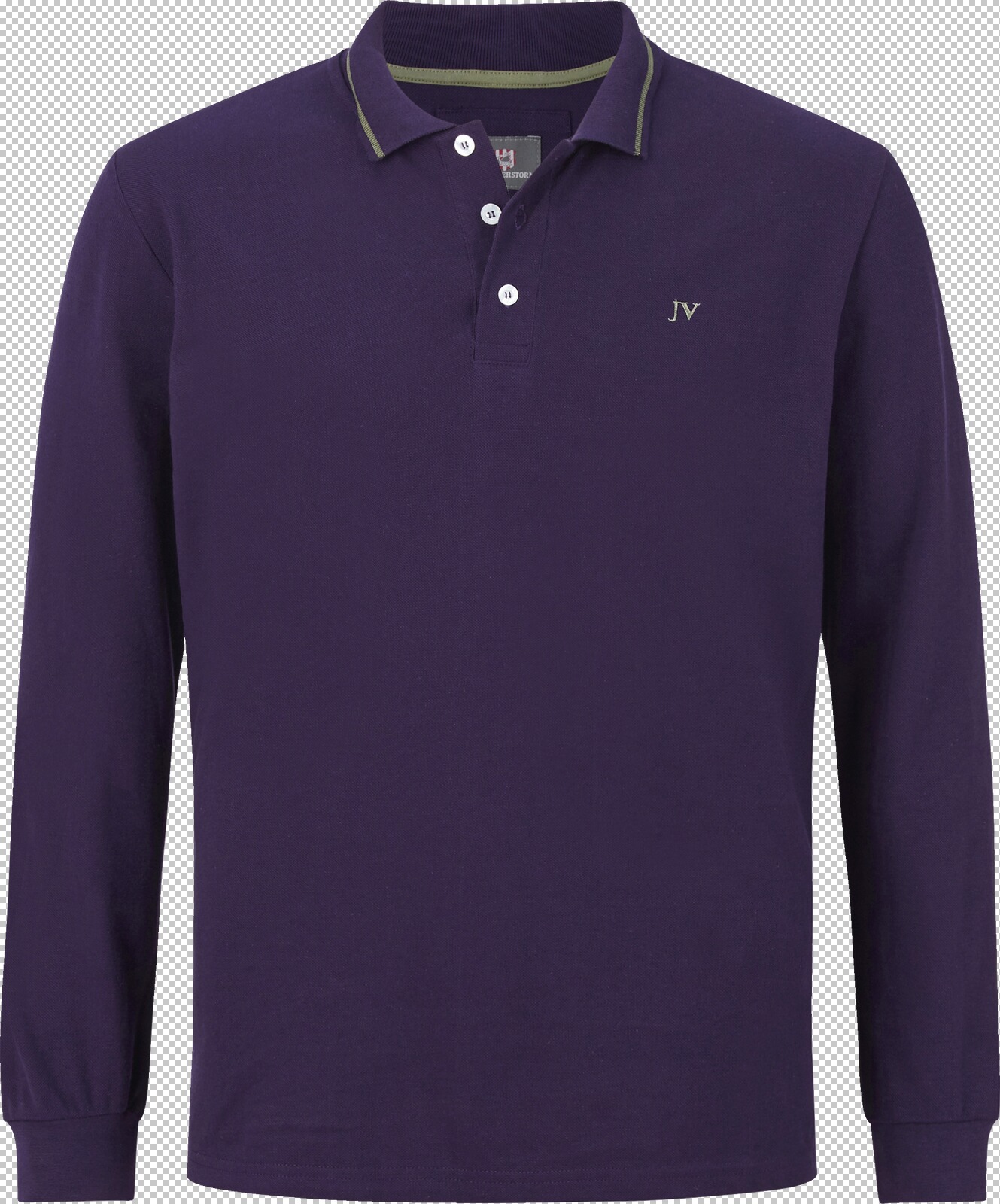 Jan Vanderstorm Langarm-Poloshirt ELLIS lila