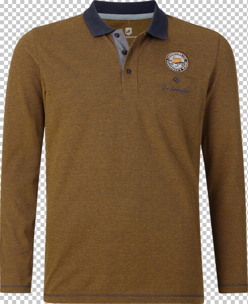 Langarm-Poloshirt JUHANI dunkelorange