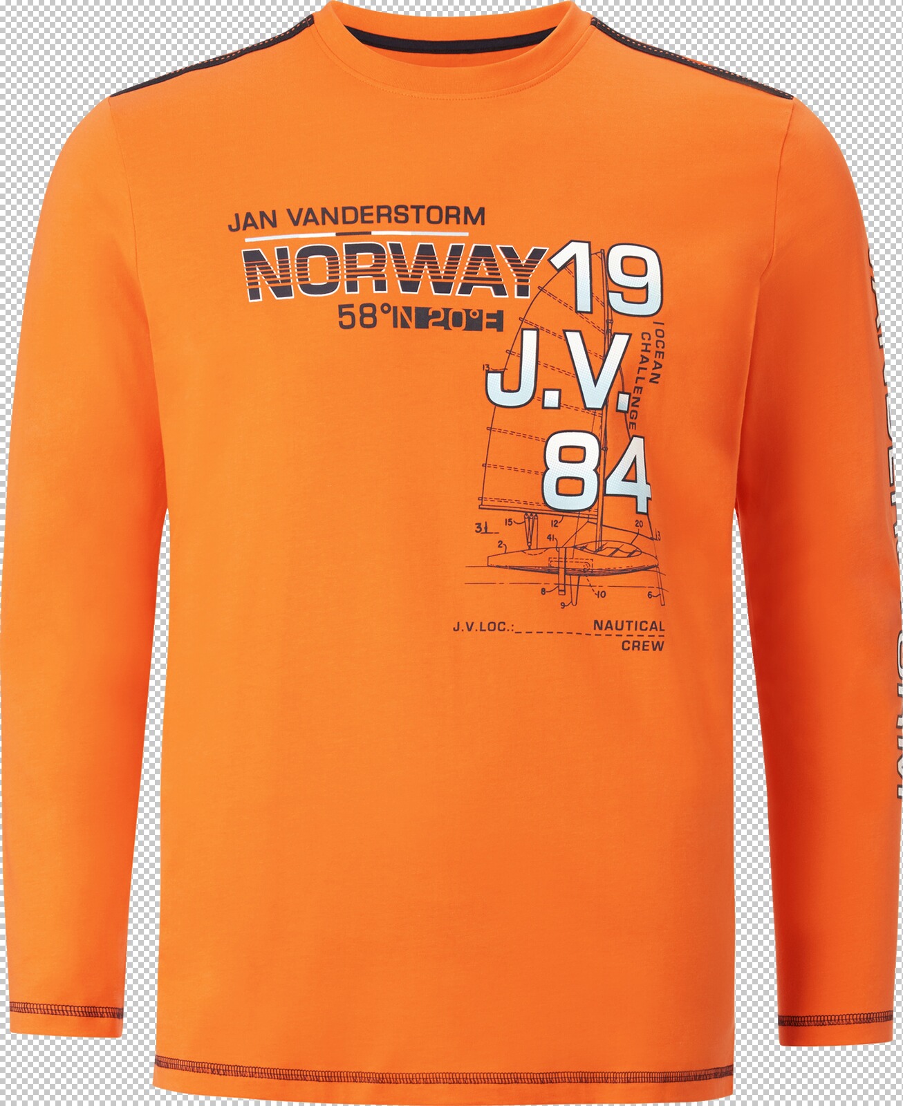 Jan Vanderstorm Langarmshirt BERTULI orange