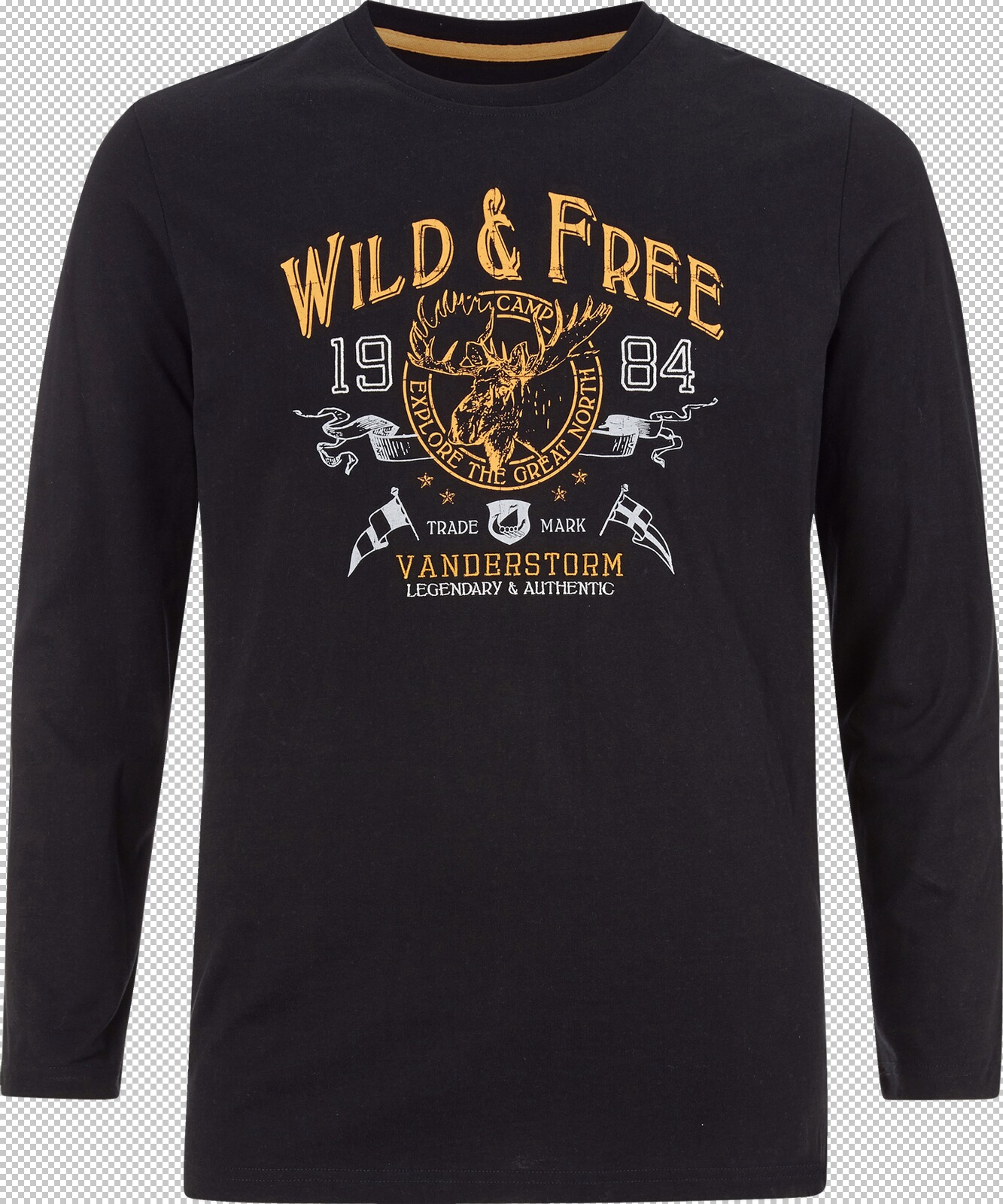 Jan Vanderstorm Langarmshirt STAAF schwarz