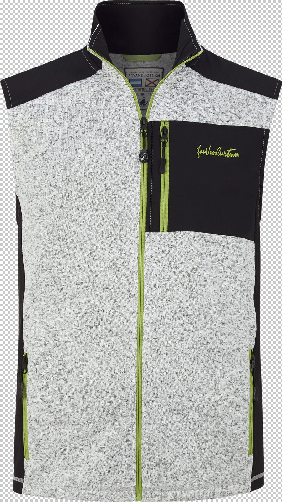 Jan Vanderstorm Outdoorweste ADALWOLF grau schwarz