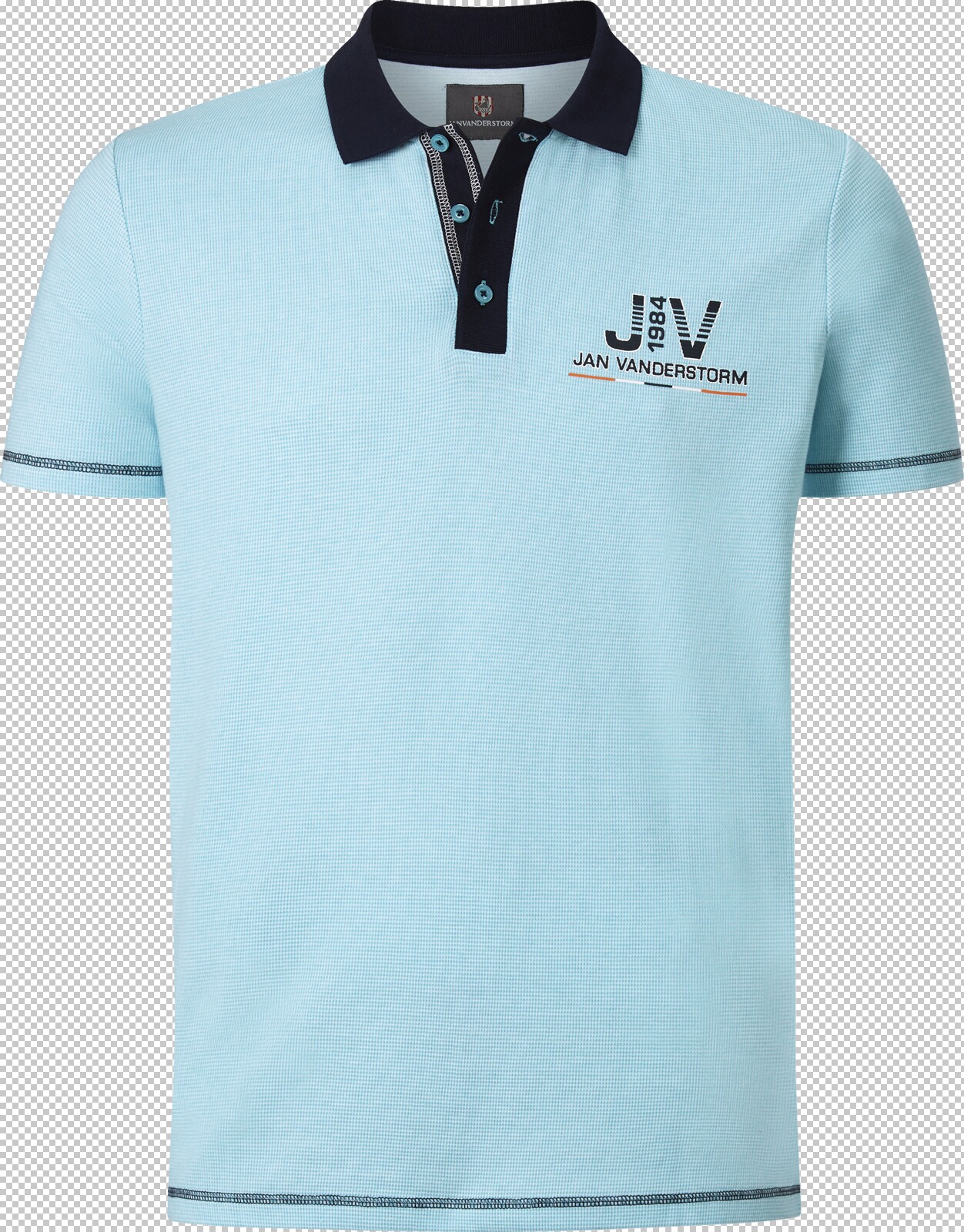 Jan Vanderstorm Poloshirt ALBERICH türkis melange