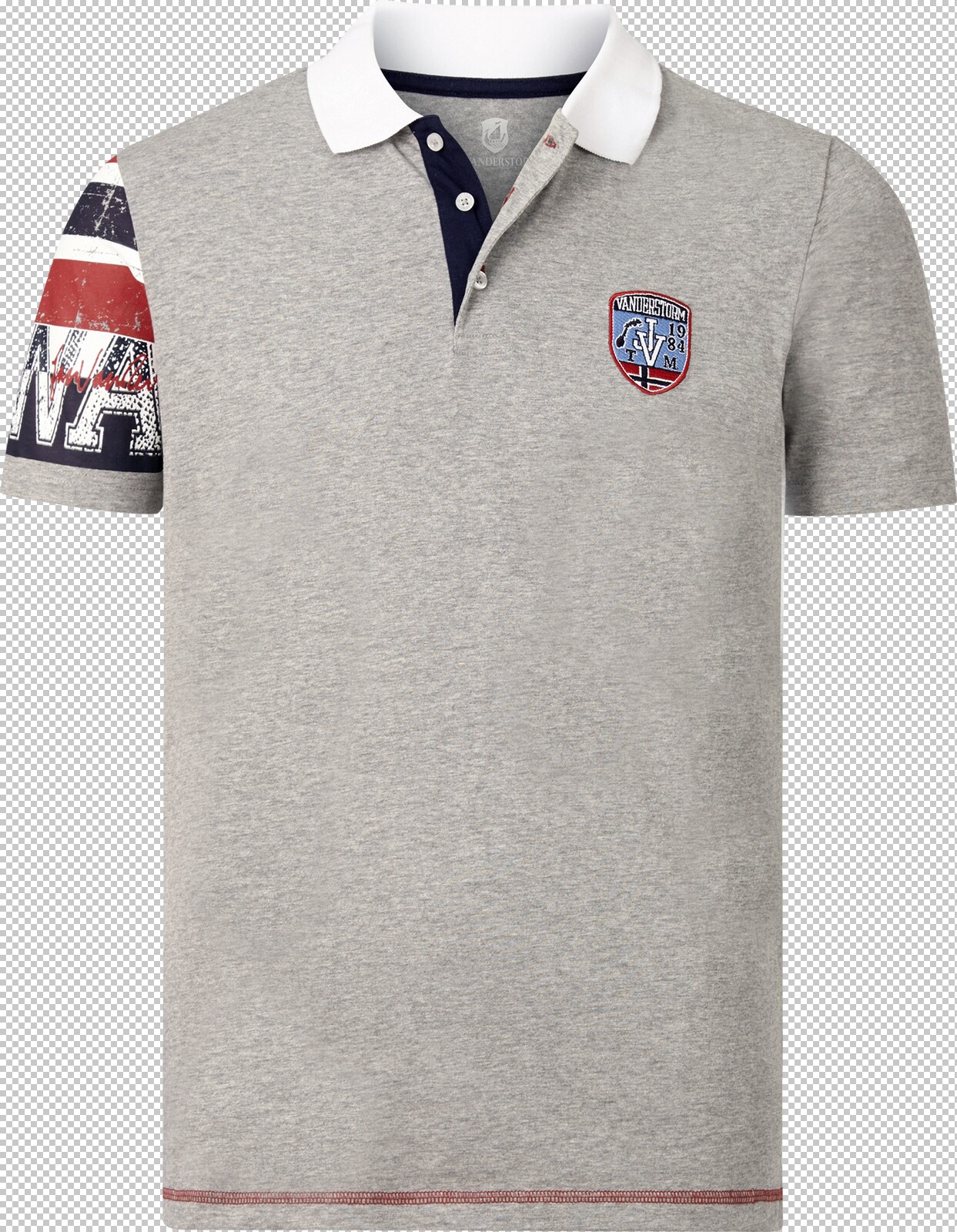 Jan Vanderstorm Poloshirt DAGINO silbergrau melange Hotsell