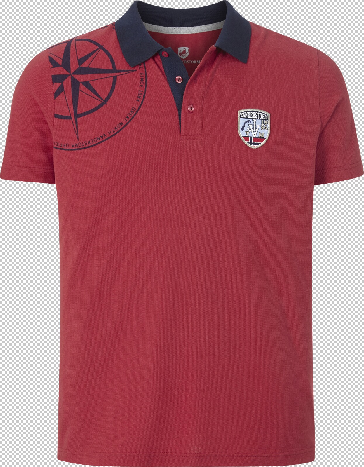 Jan Vanderstorm Poloshirt ERING rot