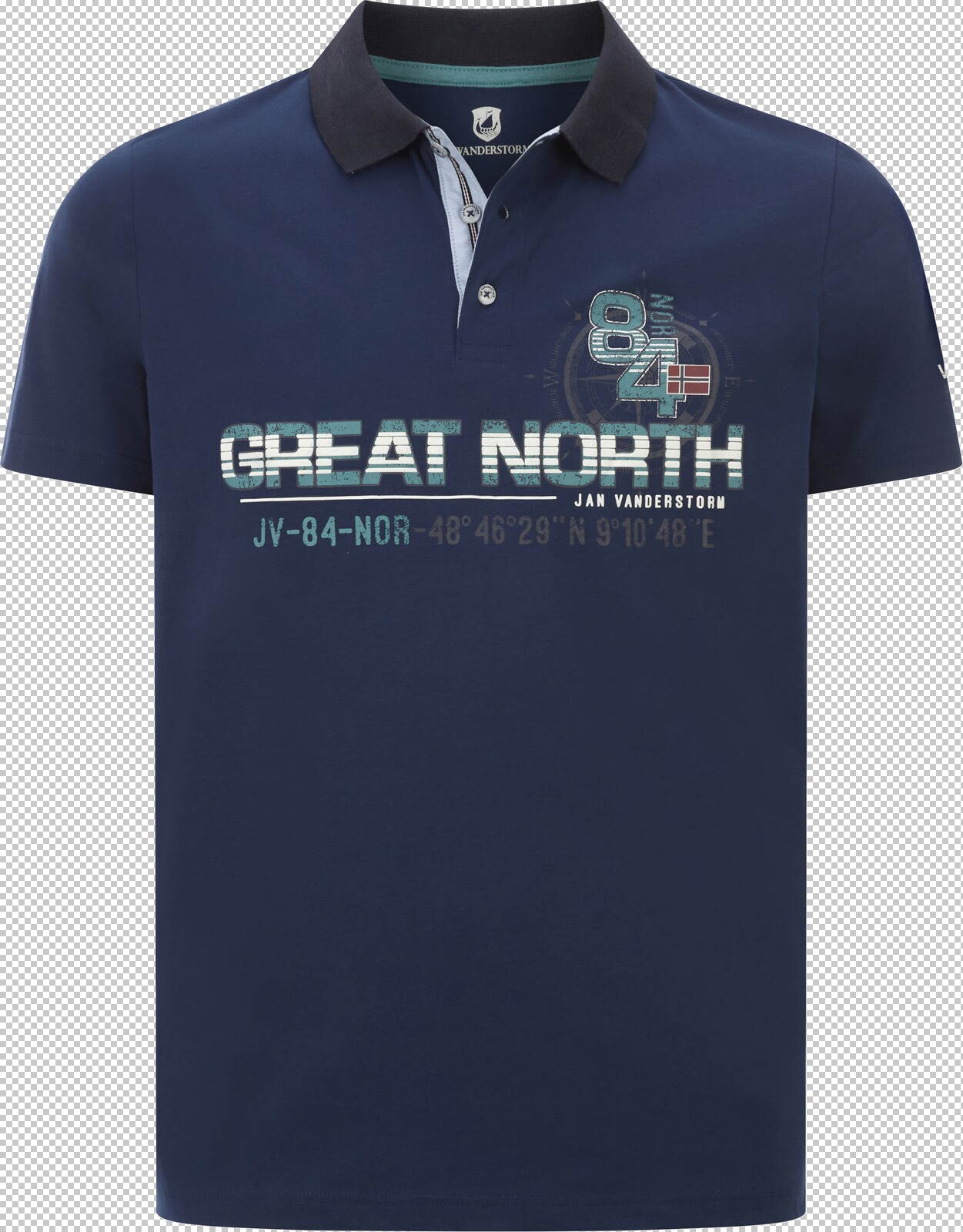 Jan Vanderstorm Poloshirt GIZUR royal blau