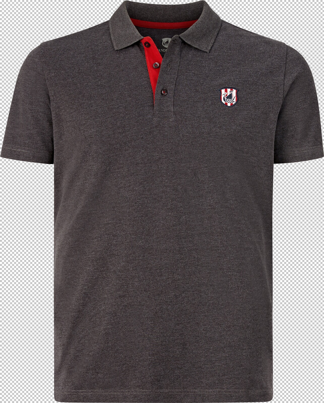 Jan Vanderstorm Poloshirt NISSE dunkelgrau melange