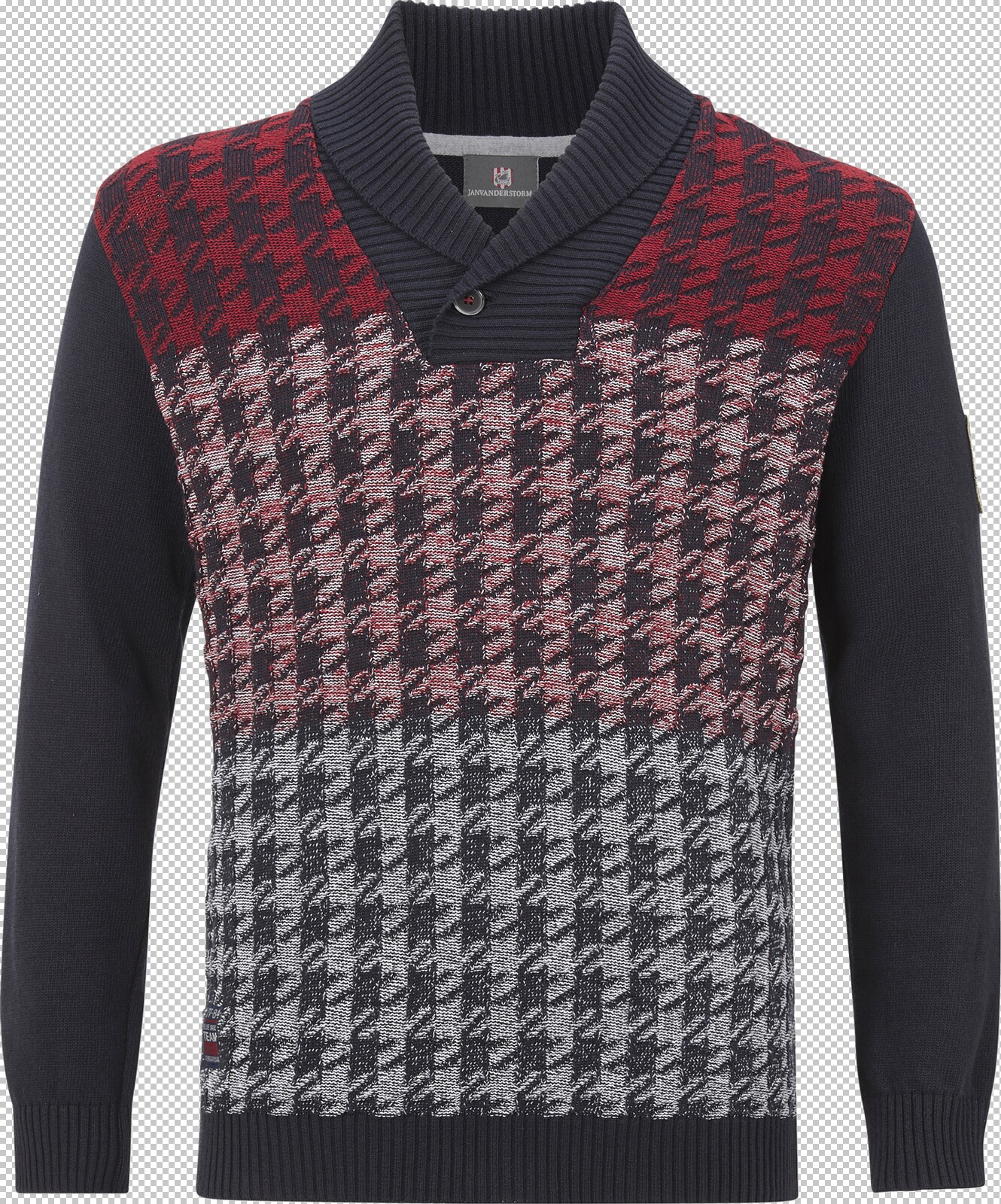 Jan Vanderstorm Pullover JORKIN dunkelblau gemustert