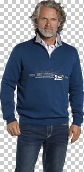 Jan Vanderstorm Homme Sweatshirt Jornsen Bleu, L - 52/54 Jan Vanderstorm Homme Sweatshirt Jornsen Bleu, L - 52/54