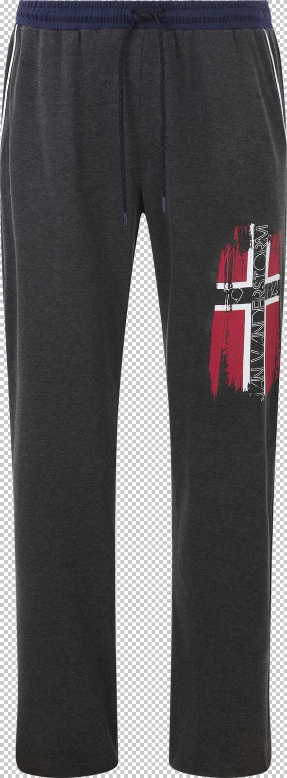 Jan Vanderstorm Schlafhose GIERTON schwarz melange