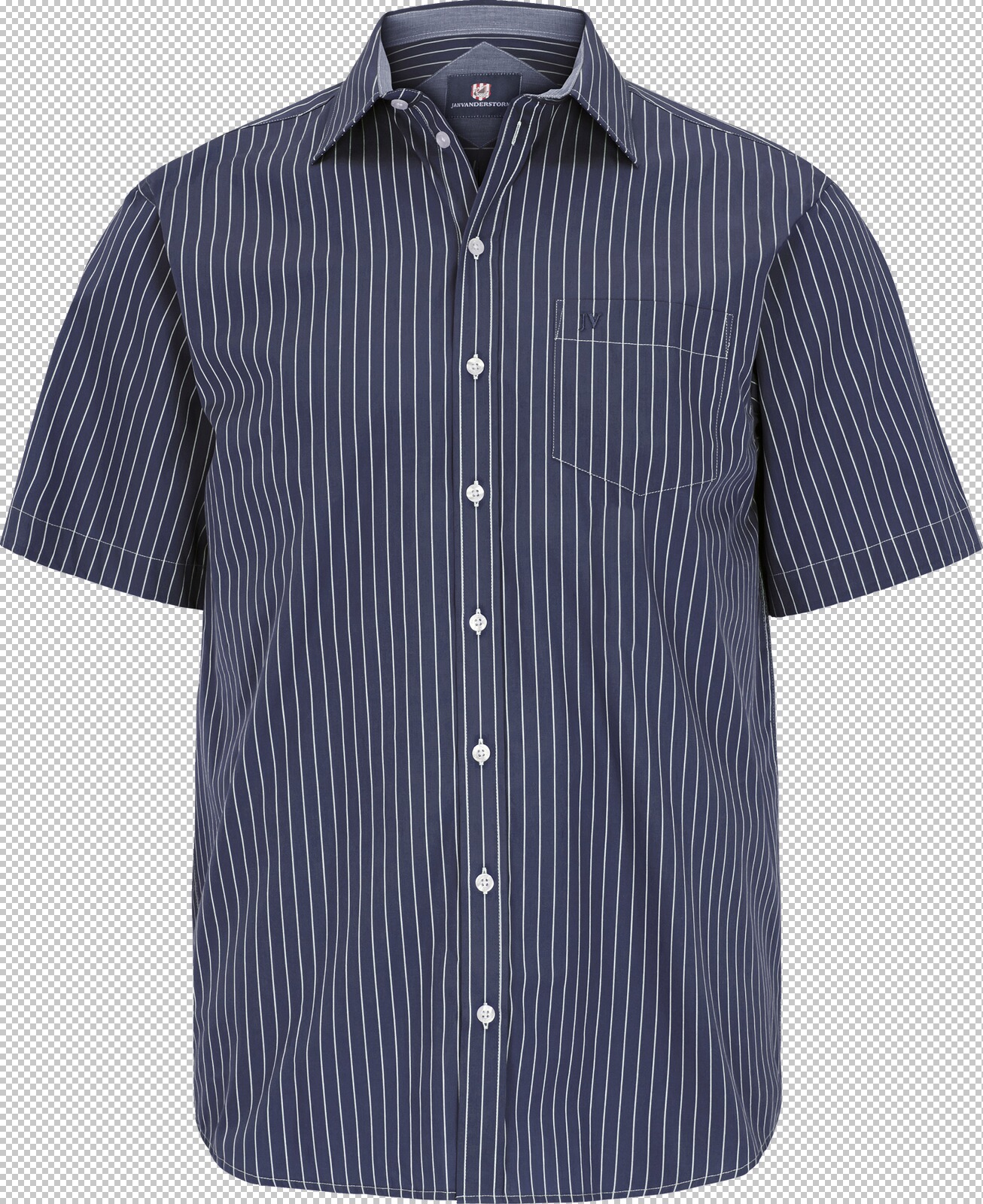 Jan Vanderstorm Streifenhemd PERTTU blau