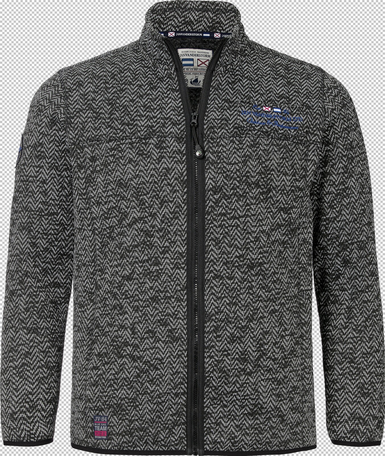 Jan Vanderstorm Strickfleecejacke KOLMUND schwarz