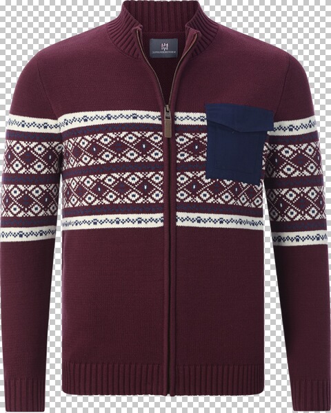 Strickjacke BJORNSEN dunkelrot