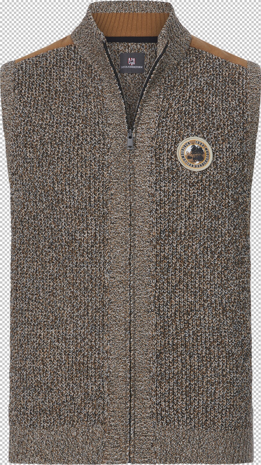 Jan Vanderstorm Strickweste GUNDVAST braun melange