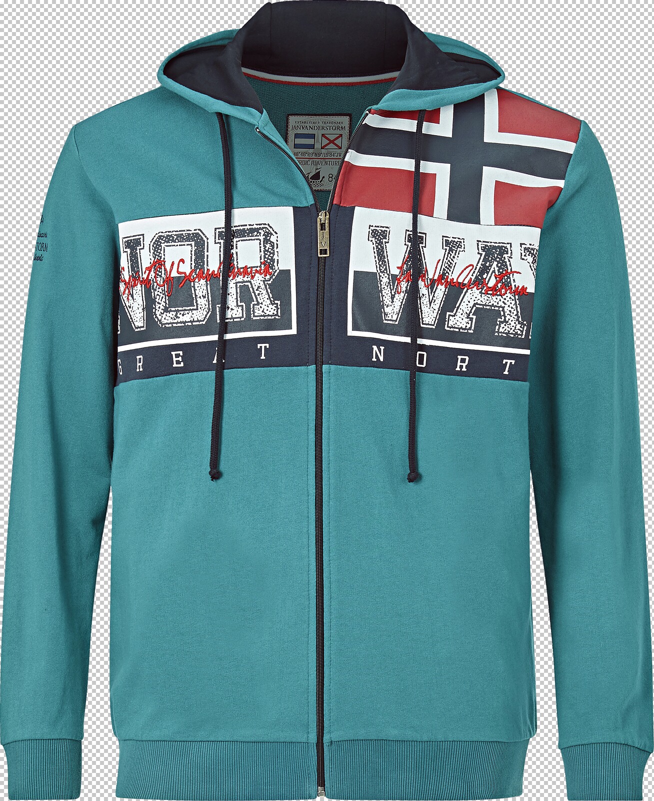 Jan Vanderstorm Sweatjacke ABBE petrol