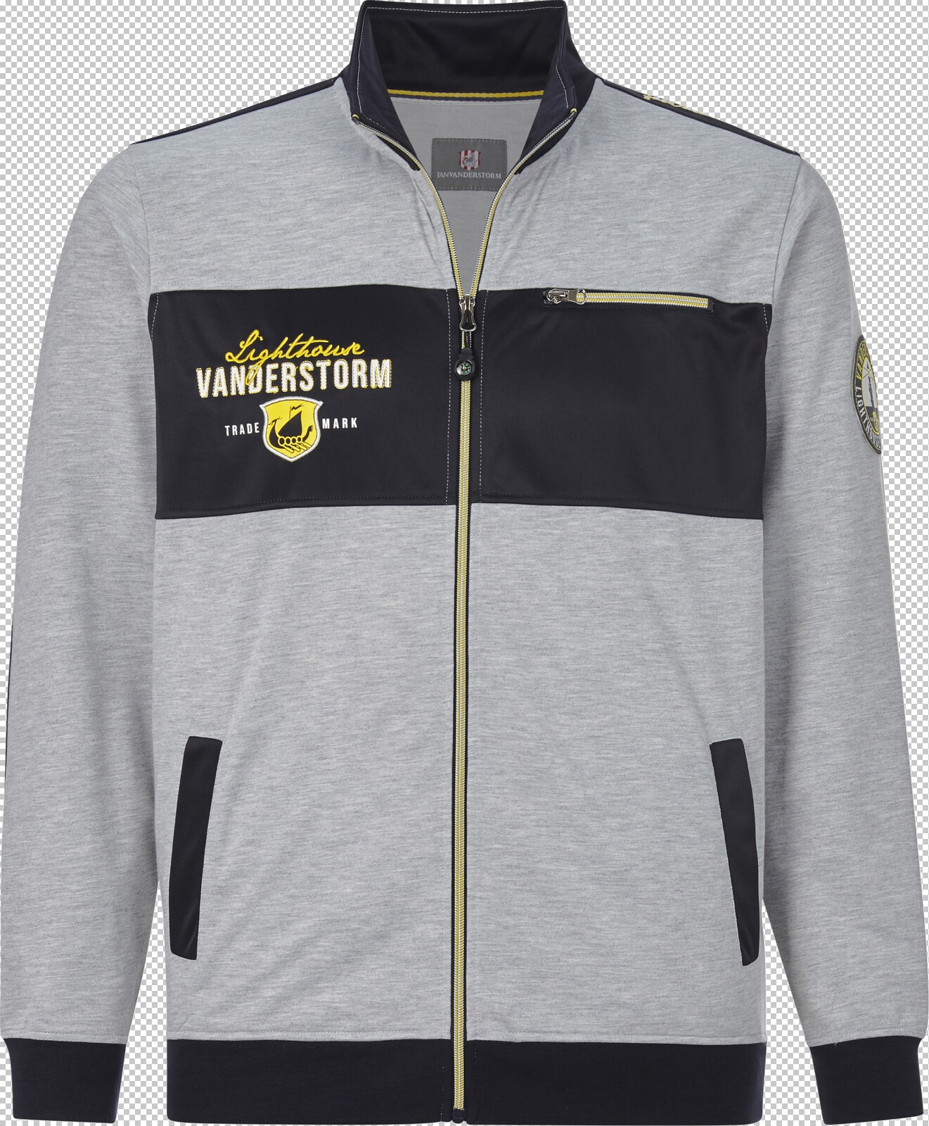 Jan Vanderstorm Sweatjacke HARDWIN grau melange