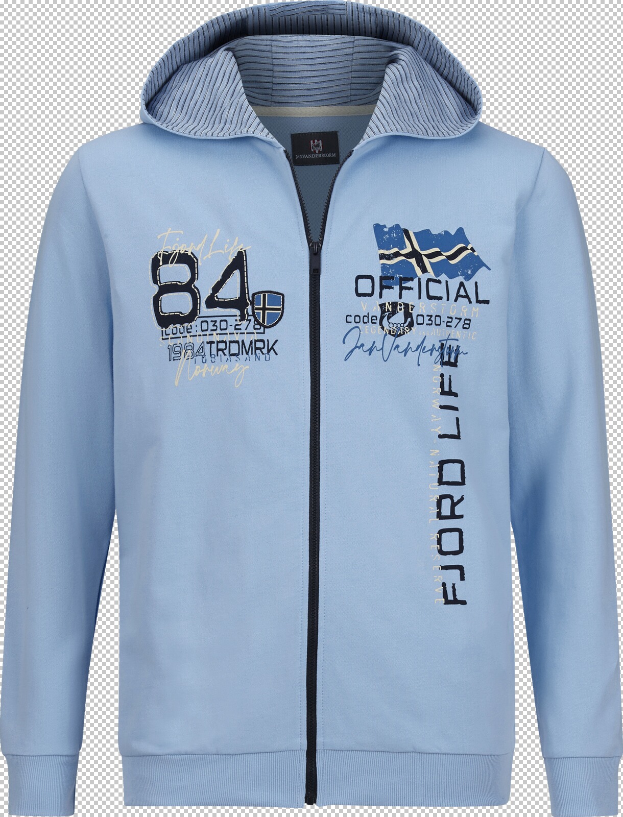 Jan Vanderstorm Sweatjacke INGI hellblau