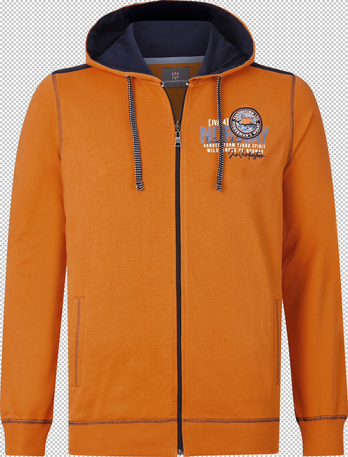Jan Vanderstorm Sweatjacke RENKO orange