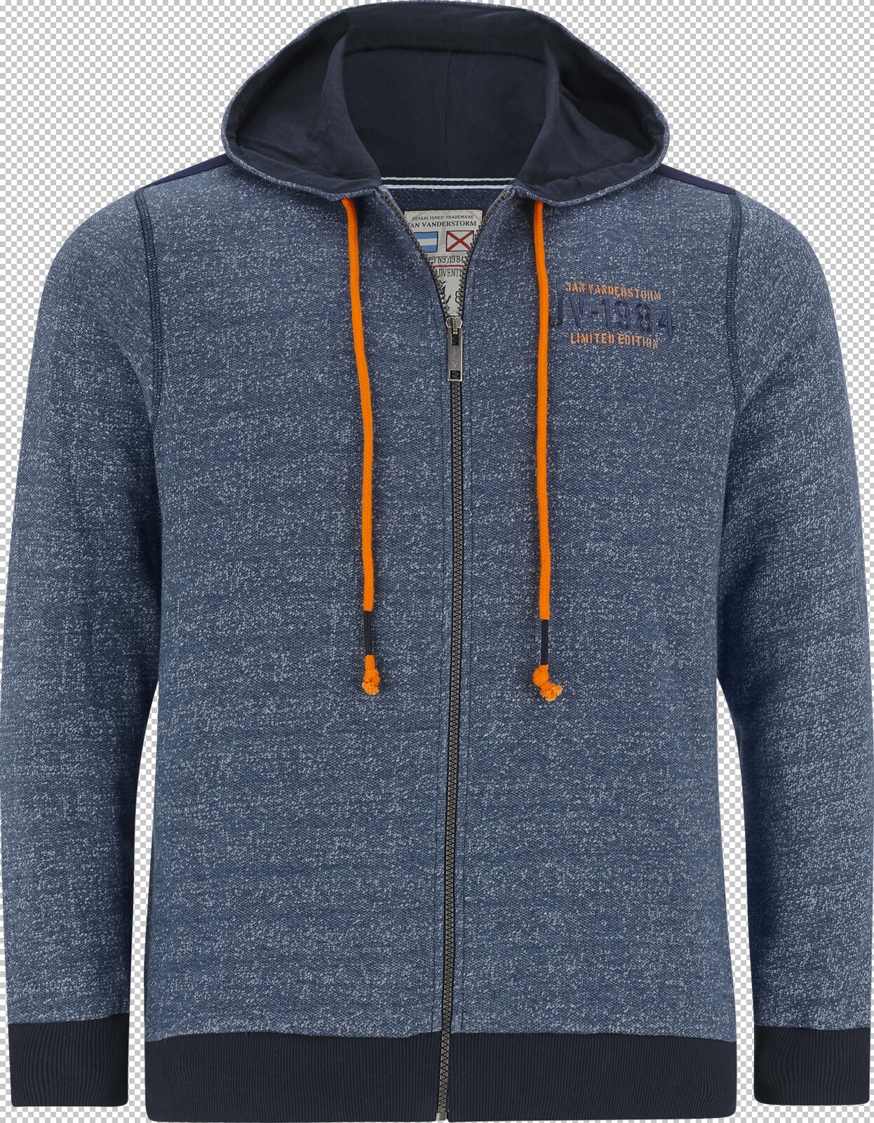 Jan Vanderstorm Sweatjacke ROBART blau melange