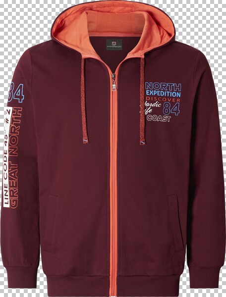 Sweatjacke RODERICH dunkelrot