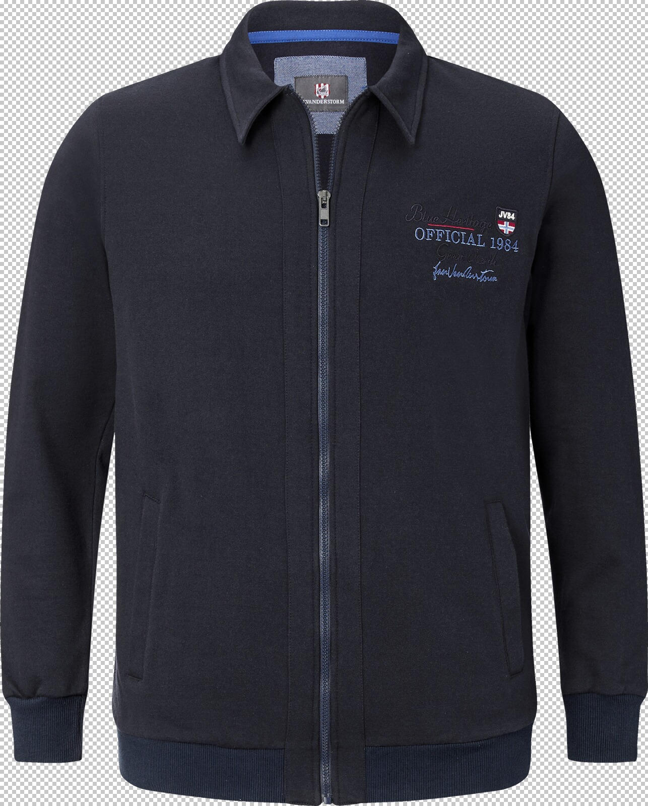 Jan Vanderstorm Sweatjacke TAPANI dunkelblau