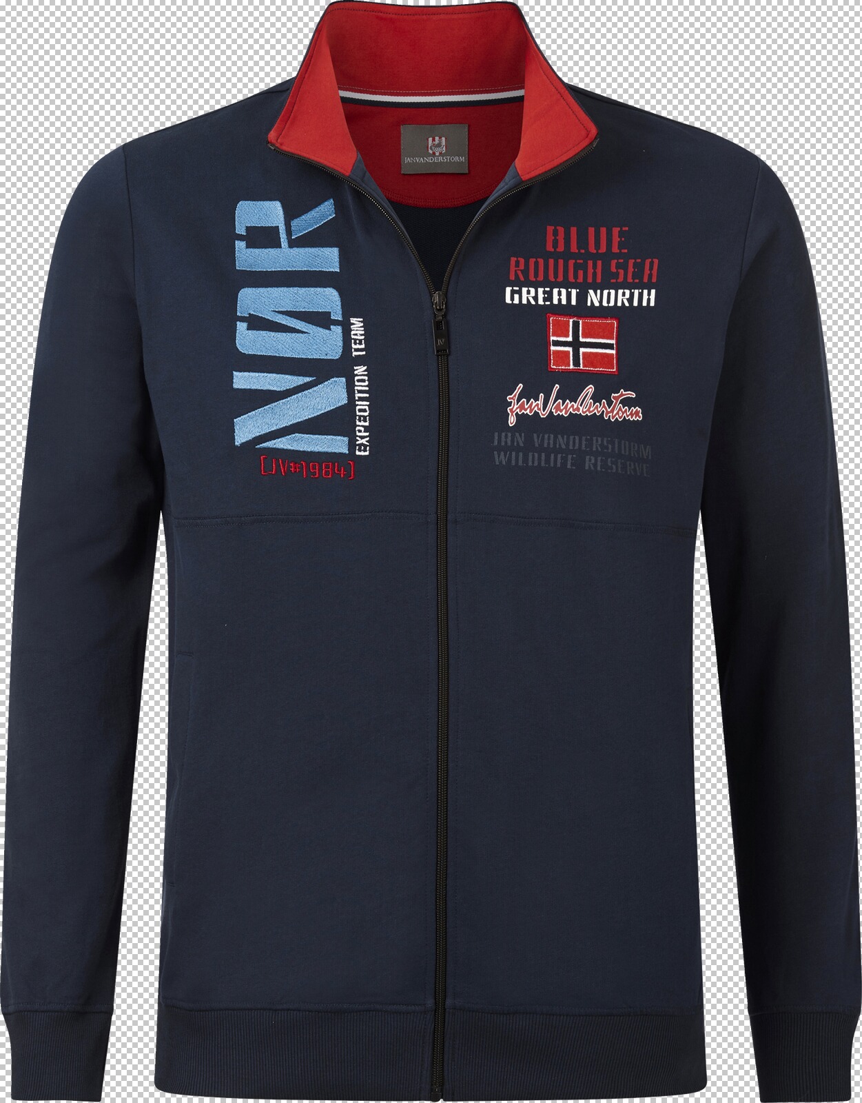 Jan Vanderstorm Sweatjacke TJARKE dunkelblau
