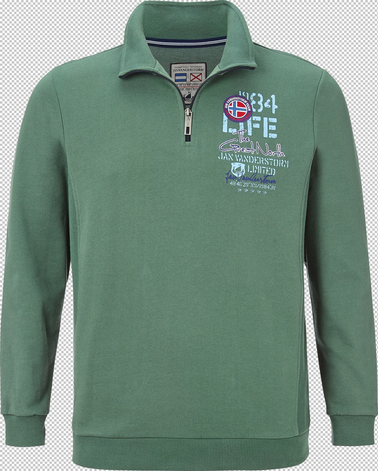 Jan Vanderstorm Sweatshirt STENKIL grün