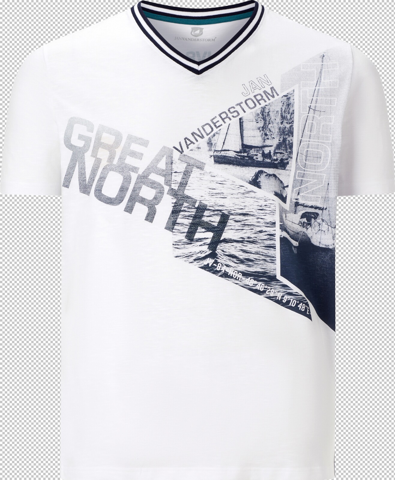 Jan Vanderstorm T-Shirt BRYNO weiß