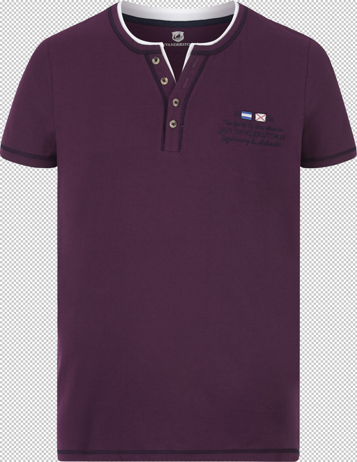 Jan Vanderstorm T-Shirt HAFTOR dunkelrot