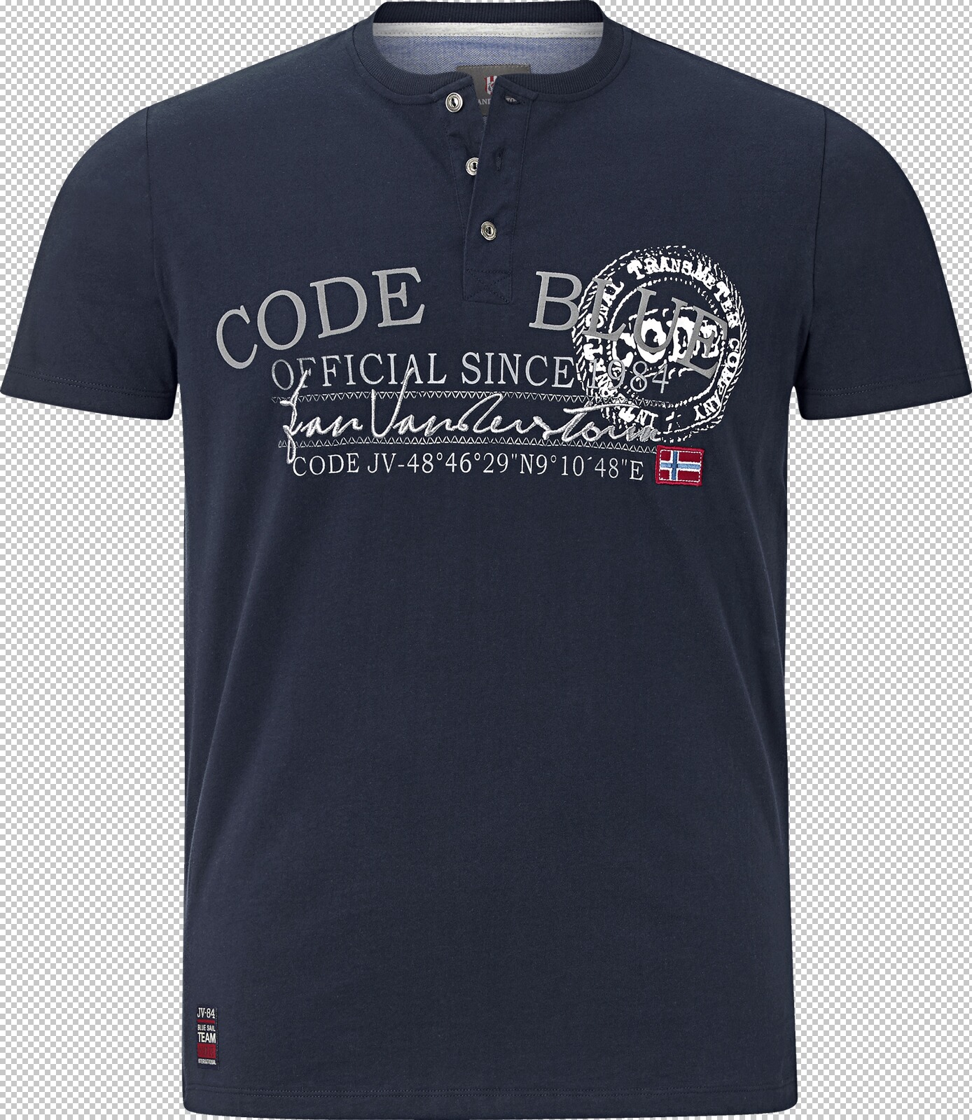 Jan Vanderstorm T-Shirt KRISTER dunkelblau