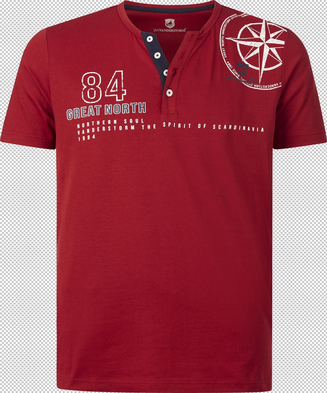 Jan Vanderstorm T-Shirt LINDRAD rot