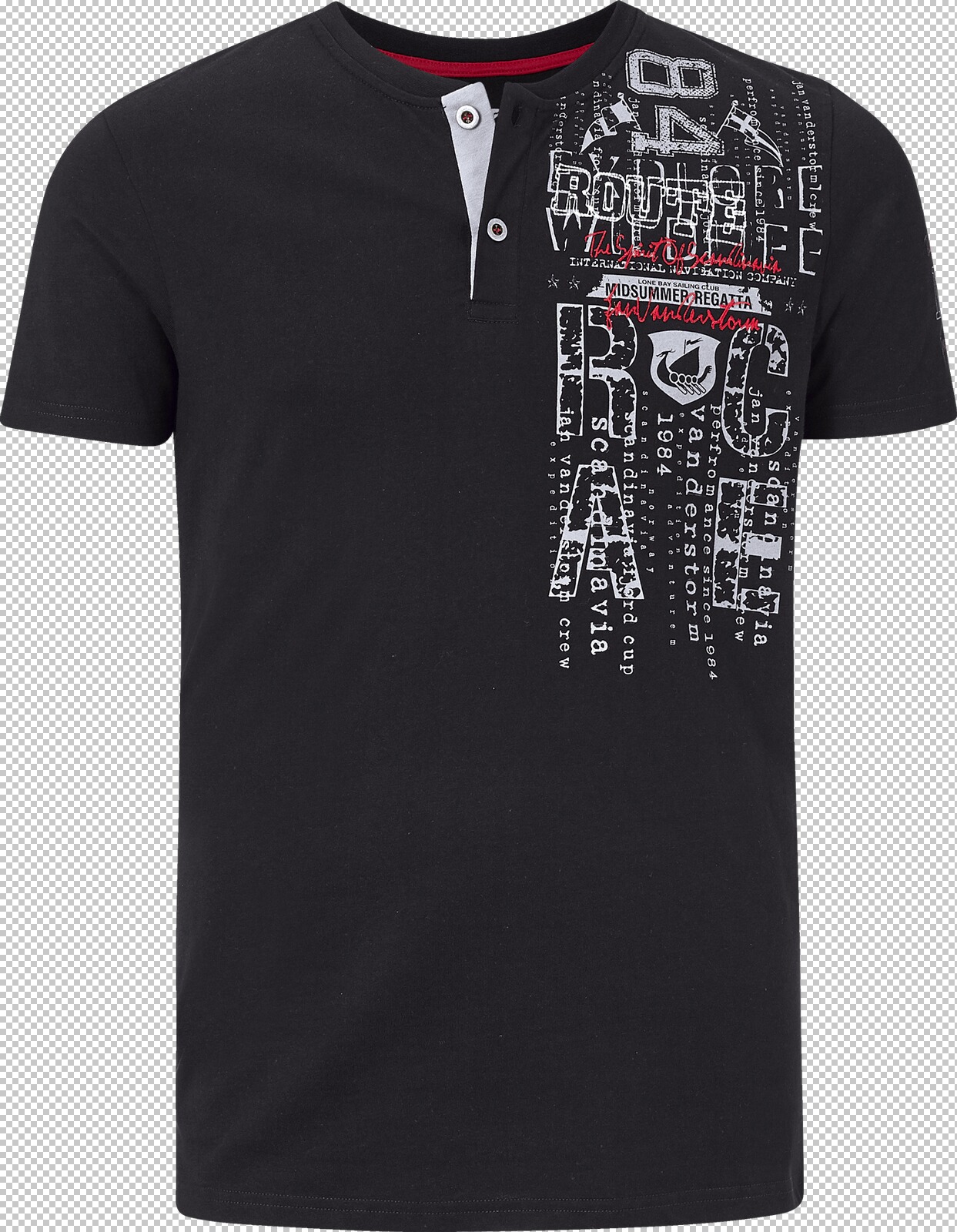 Jan Vanderstorm T-Shirt PAALE schwarz