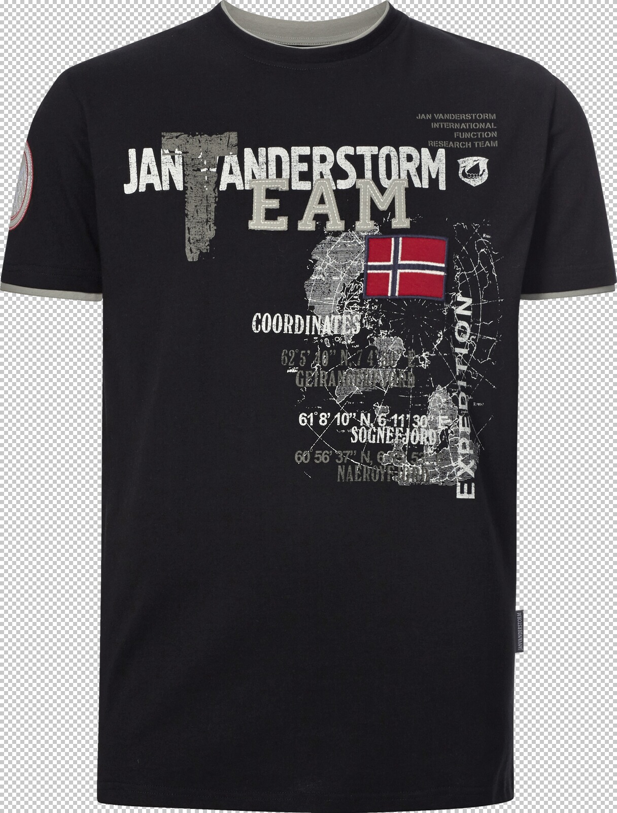 Jan Vanderstorm T-Shirt SÖLVE schwarz