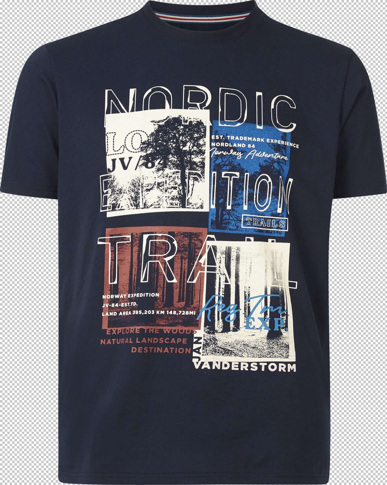 Jan Vanderstorm T-Shirt TANDRUP dunkelblau