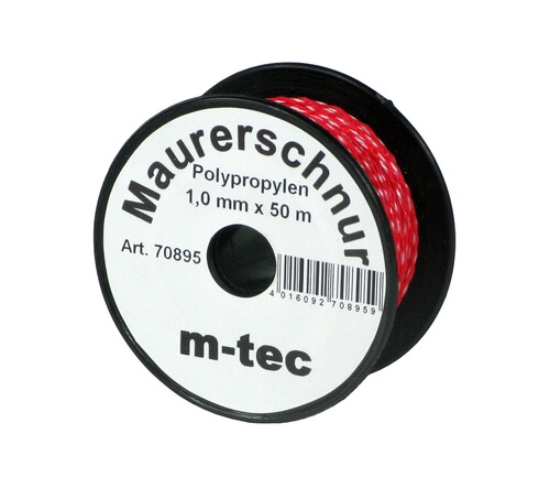 Lot-Maurerschnur 1 mm | 50 m | rot/weiß